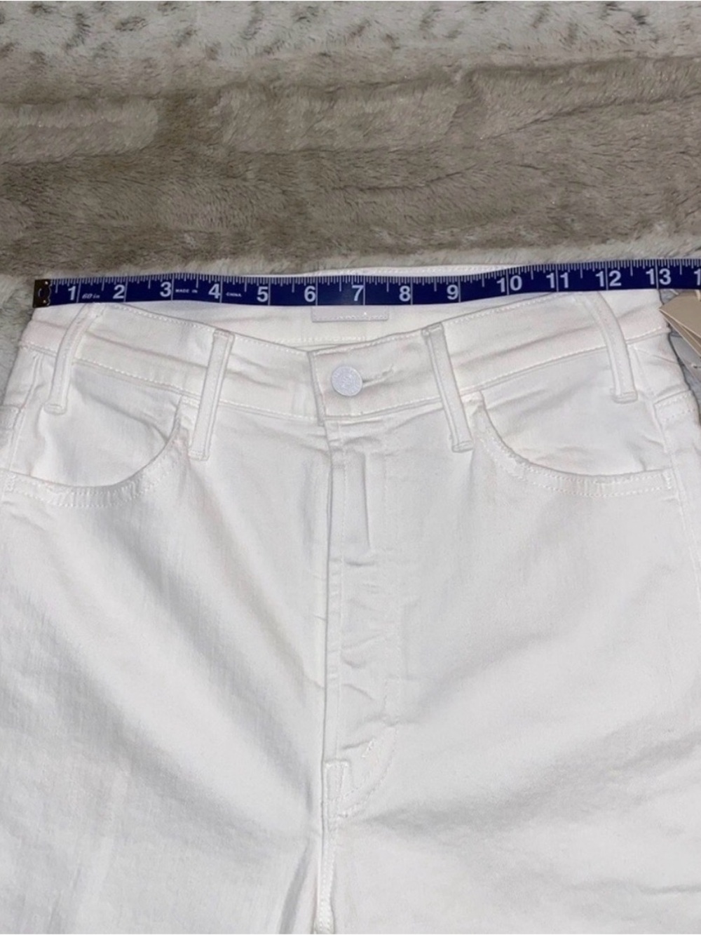NWT💕MOTHER The Hustler High Waist Fray Hem Ankle Color:Fairest Of Them All - Picture 12 of 15